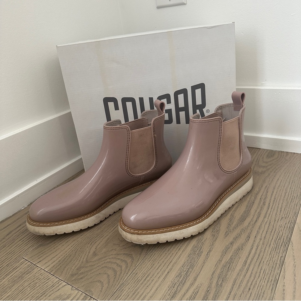 Cougar Women's Pink Water Resistant Rainboots